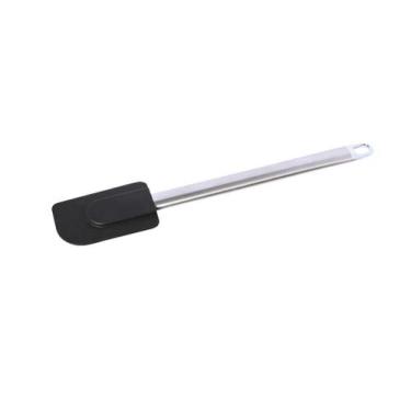 Imagem de Jogo 2 Espátulas p/ Bolo Silicone Cabo Inox Preto Mimo Style