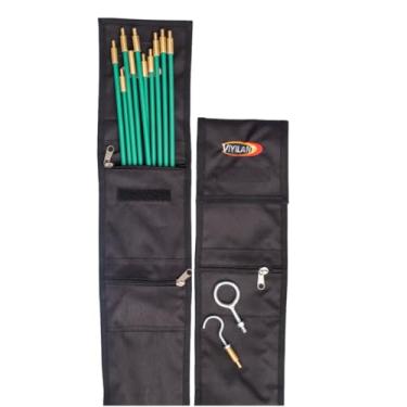 Imagem de Kit De Varetas Passa Fio 5 Metros Para Gesso Com Pontas Rosqueáveis E Bolsa De Transporte