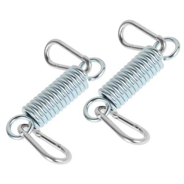 Imagem de Tzdxfgl 2 peças de mola giratória, mola para cadeira de rede galvanizada e aço com capacidade de encaixe de 250 kg, cabide de suspensão de varanda fácil de montar para pendurar saco de areia, toldo de