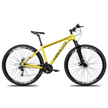 Imagem de Bicicleta Aro 29 Absolute Nero 5 21 Velocidades Freios a Disco Susénsão com Trava Remota No Guidão,15,Amarelo