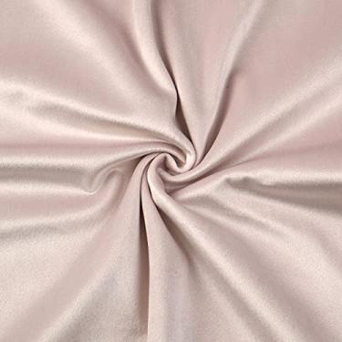 Imagem de David accessories Tecido não elástico macio de pelúcia fina da The Yard cobertor de 150 cm de largura, capa de troco, travesseiro, cachecol (rosa claro, 1 jarda)