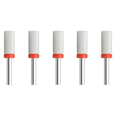 Imagem de 5 peças de cerâmica para arte de unhas, cortador rotativo, aparelho de limpeza para manicure, acessórios de máquina de trituração de unhas, ferramenta de gel de unha