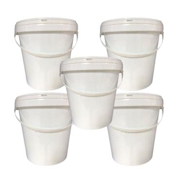 Imagem de Balde De Plástico Atacado 3L - 5 Pçs