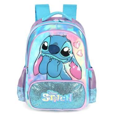Imagem de Mochila Escolar Menina Infantil Bolsa De Costas Lilo Stitch - Luxcel, 