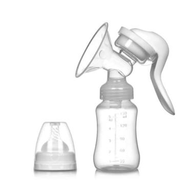 Imagem de Coletor de leite manual com bomba de mama de silicone 240 ml sem BPA -