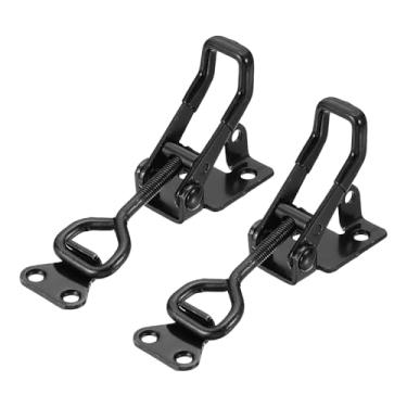 Imagem de HARFINGTON 2 peças de grampo ajustável M6 x 31 mm 179.6 kg capacidade de retenção 4002 estilo trava de liberação rápida prendedores ferrolho com orifício de bloqueio para tampa de defumador gabarito