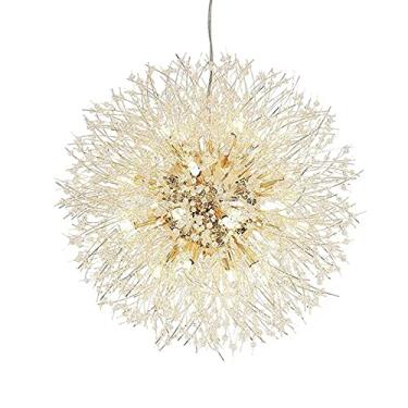 Imagem de Luminária pendente personalizada estilo dente-de-leão em LED moderna para janela de banheiro, café, balcão de bar, lustre de cristal, iluminação decorativa