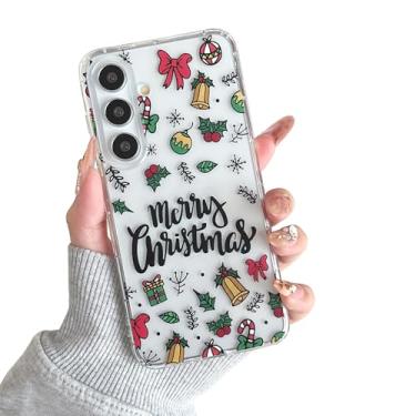 Imagem de XIZYO Capa de celular de Natal para Samsung Galaxy S23 FE, capa protetora à prova de choque de TPU fina de TPU (poliuretano termoplástico) transparente