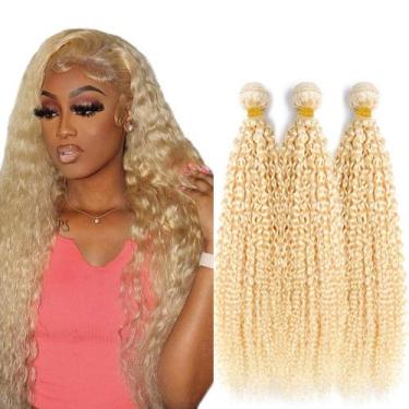 Imagem de Pacotes de cabelo YOUNGHANN 613 Kinky Curly Brazilian Blonde 30cm