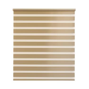 Imagem de Zebra Persiana Rolo Dupla 120x160cm Caramelo Evolux