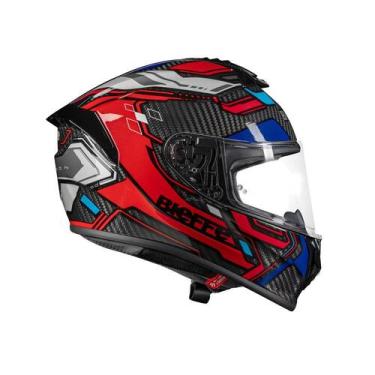 Imagem de Capacete Bieffe B-Carbon Connect, Preto com vermelho, 56