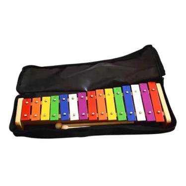 Imagem de Dynwave Xilofone Arco-Íris Educacional 15 Tons Divertido Envolvente Ferramenta de Aprendizagem com Batedores de Madeira Fácil de Segurar Brinquedo Musical