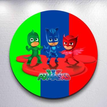 Imagem de Capa p/ Painel Sublimado Decorativa Herois de Pijama Super Pj Estampa 