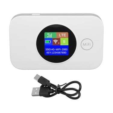 Imagem de Ejoyous Hotspot Móvel 4G, Roteadores de Viagem Portáteis Com Slot para Cartão Micro SIM e Bateria de 3200mAh Suporta 8 a 10 Usuários para Viagens, Camping, Home Office, (Versão Asiática)