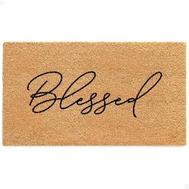Imagem de THEODORE MAGNUS Tapete de porta - Tapete de boas-vindas para porta da frente com suporte antiderrapante - Capacho de fibra de coco durável - perfeito para entrada externa e tapete de entrada - externo