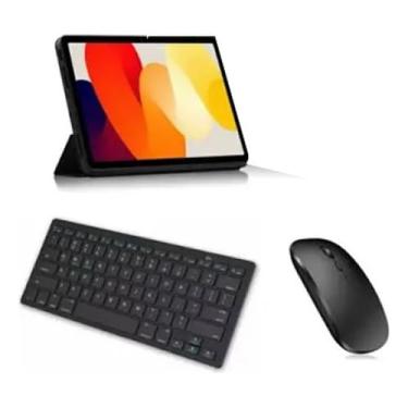 Imagem de BDNET, Capa Book + Teclado + Mouse Sem Fio Para Galaxy Tab S10 Fe