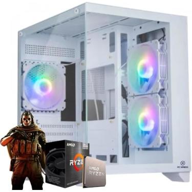 Imagem de PC GAMER BRANCO RYZEN 5 5600X, WATER COOLER 240MM, 16GB DDR4, SSD M.2 NVME 500GB, FONTE 600W 80 PLUS, RTX 4060 8GB
