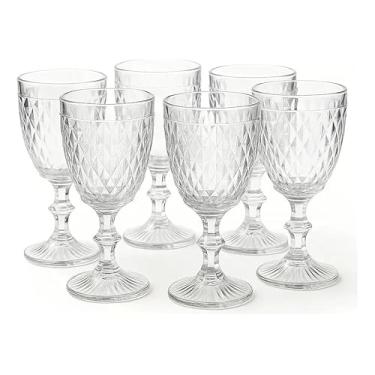 Imagem de Jogo Taças de Vidro 325ml Bico de Abacaxi Copo Resistente Transparente Imperial Conjunto Kit 12 ou 6un (12)