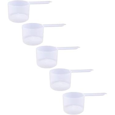 Imagem de Colher de medição de plástico, 6 colheres de sopa (94 cc | 94 ml) colheres de cabo longo para pós, grânulos, café, alimentos para animais de estimação, suprimentos de panificação, proteína e outros