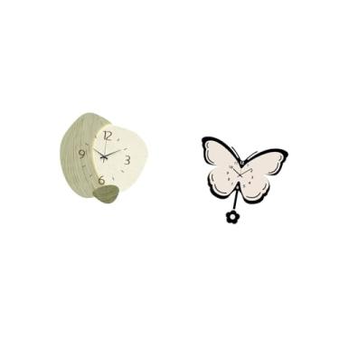 Imagem de Fenteer Relógio de Parede Silencioso em Acrílico com Borboleta, Modelo Simples E Decorativo, Ideal para Cozinha, Escritório, Sala de Jantar, Quarto Infantil O