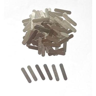 Imagem de 100 peças de tiras de aço niquelado abas de solda para pacote de bateria de lítio DIY 18650, aba de conector de bateria, soldador a ponto de célula de bateria (0,12 x 5 x 25 mm R)