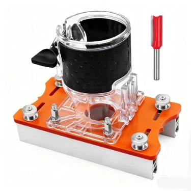 Imagem de Tupia Manual com Base Ajustável para Fresadora de Madeira, Base de Roteador 2 em 1 para Carpintaria, Compatível com Máquinas de 65mm, Acessório Profissional para Trabalhos em Madeira