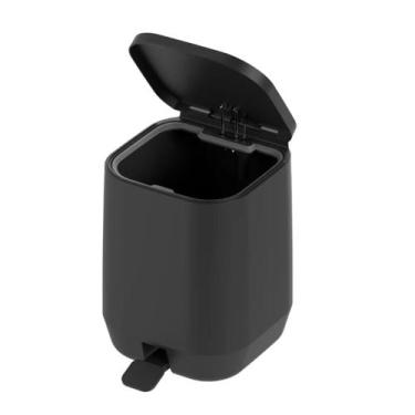 Imagem de Lixeira de Pedal Aura 6L - OU, PRETO
