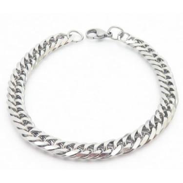 Imagem de Colar de metal misto para mulheres, banhado a ouro 18K, dois tons, prata e ouro, corrente cubana de elos cubanos, 9 mm de espessura, colar de corrente de ouro grosso de 50 cm, ideia de presente de