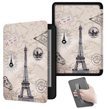 Imagem de Akacy Novo padrão pintado com alça capa para Kindle paperwhite 15.2 cm 10th Case, leve e segura para água, capa protetora dobrável geração 2018 versão (3)