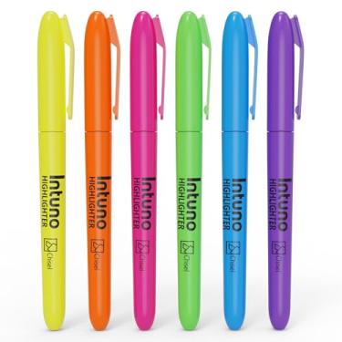 Imagem de INTUNO Marcadores de cores sortidas, 120 unidades, ponta de cinzel, adequado para material de escritório, material escolar e itens essenciais de escritório em casa