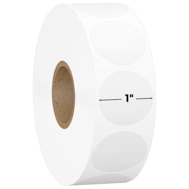 Imagem de 1000 adesivos circulares transparentes para vedação - etiquetas transparentes redondas de 2,5 cm | 3 adesivos transparentes removíveis à prova d'água e sem resíduos para envelopes, embalagens