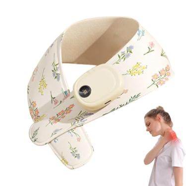 Imagem de Shakven Cinta de pescoço aquecida, envoltório de pescoço quente | Aquecedor de pescoço com almofada de aquecimento de grafeno | Cinta térmica para pescoço, cachecol aquecido feminino com 3 níveis de