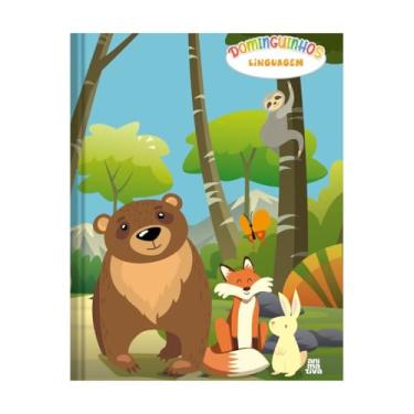 Imagem de Caderno Brochurão Linguagem Dominguinho 40 Fls Animativa Pauta Ampliada - Caderno Infantil Português Caligrafia (Urso)