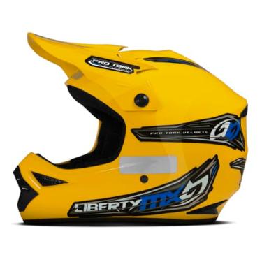 Imagem de Capacete Motocross Pro Tork Liberty Mx Pro Tam. 58 Amarelo