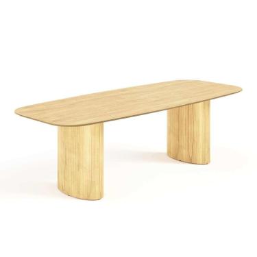 Imagem de Mesa De Jantar Orgânica Tivoli 270cm X 110cm 10 Lugares Lamina Cinamomo Damasco