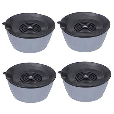 Imagem de Mikikit 4 peças de tapetes sem máquina de lavar almofadas de absorção de impacto para redução e umidade, acessórios de móveis para suporte de lavadora e secadora