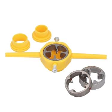 Imagem de Garosa Ferramenta para Fazer Roscas Kit de Rosca para Tubos de PVC Com 3 Matrizes NPT 1/2 3/4 1 Polegada de Liga de Aço ABS para Instalação de Encanamento Ar Condicionado Em Estufa