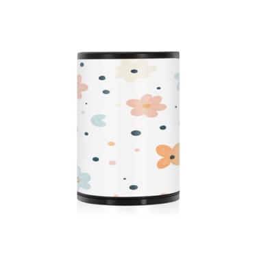 Imagem de Wassud Cinzeiro de carro de liga de alumínio com tampa de pétalas fofas cinzeiro de carro à prova de cheiro à prova de vento cinzeiro de viagem para SUV, caminhão, escritório, casa