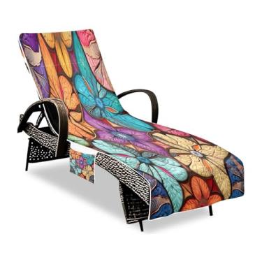 Imagem de Wassud Capa de toalha de cadeira de descanso, sapos de praia fofos com chapéus, capa de cadeira para espreguiçadeiras de hotel, ambientes internos e externos, 215,9 x 76,2 cm