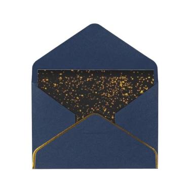 Imagem de SKKNT Papel de parede preto e dourado Cartões de felicitações para todas as ocasiões, convites de festa de aniversário de casamento, 12,7 x 15,2 cm