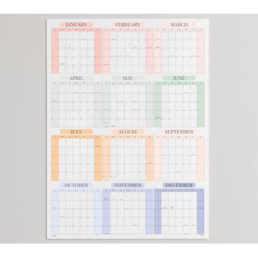 Imagem de Calendário de parede apagável a seco 2026, 68 × 99 cm — planejador anual de dupla face (datado e sem data), escrita e limpeza reutilizável, planejador de parede grande para casa, escritório, sala de