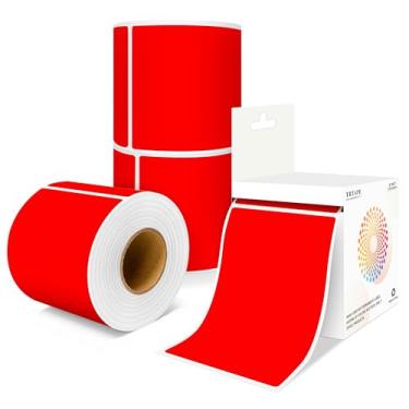 Imagem de Etiquetas de mudança de casa de 7 x 12 cm, 4 rolos, 1000 adesivos, etiquetas de caixa de embalagem grande, adesivos retangulares coloridos de inventário para suprimentos de mudança codificados por