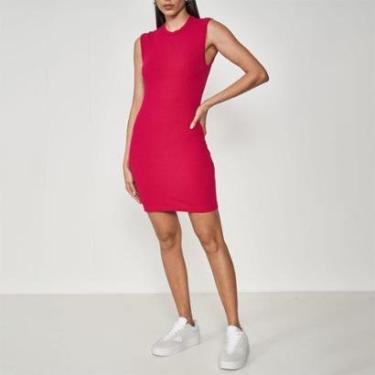 Imagem de Vestido Curto Colcci Canelado Slim Feminino-Feminino