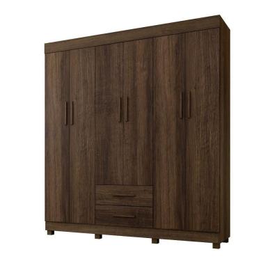 Imagem de Roupeiro Copacabana New 6 Portas 2 Gavetas Benetil Imbuia