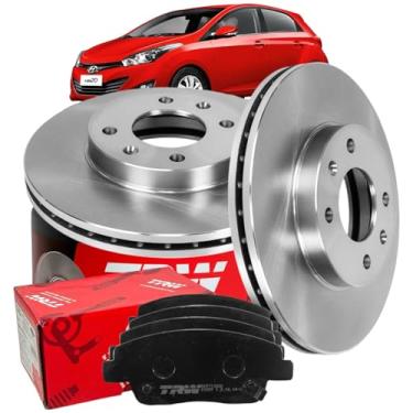 Imagem de Kit Disco + Pastilha Freio Dianteiro Compatível com HB20 1.6 2013 a 2019 RCDI09520 RCPT13810