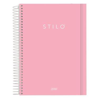Imagem de Caderno Universitário 10M PP 160F Stilo Rosa Pastel 6885877 - Jandaia,