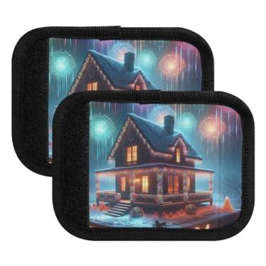 Imagem de Envelopes de alça de bagagem envoltórios de mala de viagem etiquetas de identificação de bagagem capa marcadores de bagagem para viagem de aeroporto, mala de viagem, mala, carrinho, pacote com 4