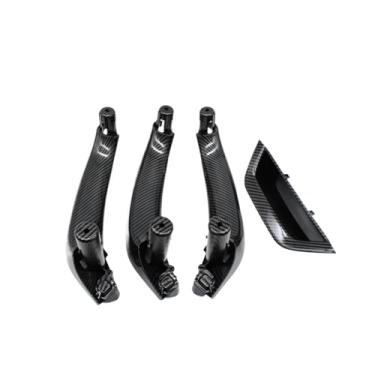 Imagem de 4 pçs conjunto lhd rhd interior do carro maçaneta da porta capa painel interno braço puxar guarnição substituição compatível para bmw x3 x4 f25 f26 2010-2016(RHD 4PCS Carbon)