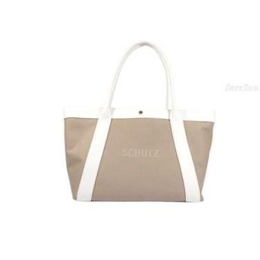 Imagem de Bolsa Schutz Shopping Lona Bege-Feminino