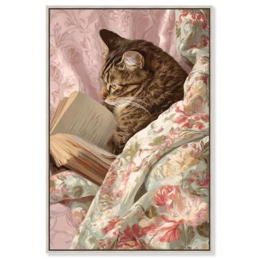 Imagem de Cat Nap Chapter II Impressão em tela Pet Wall Decor por Art Remedy, moldura prata, 25 x 38 cm